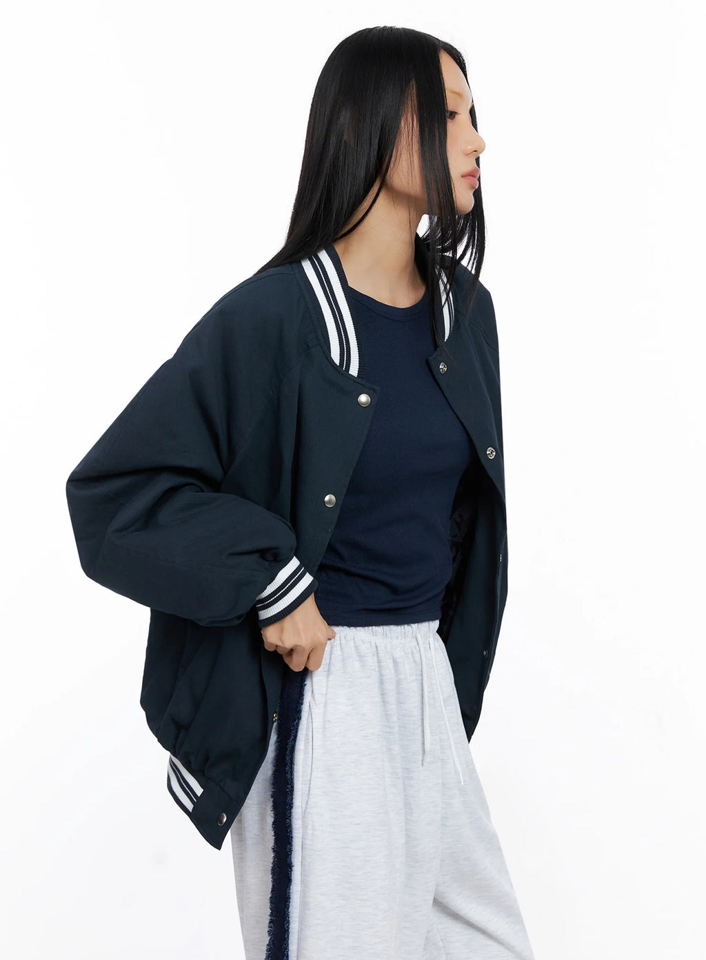 Oversized Varsity Bomber Jacket CO517