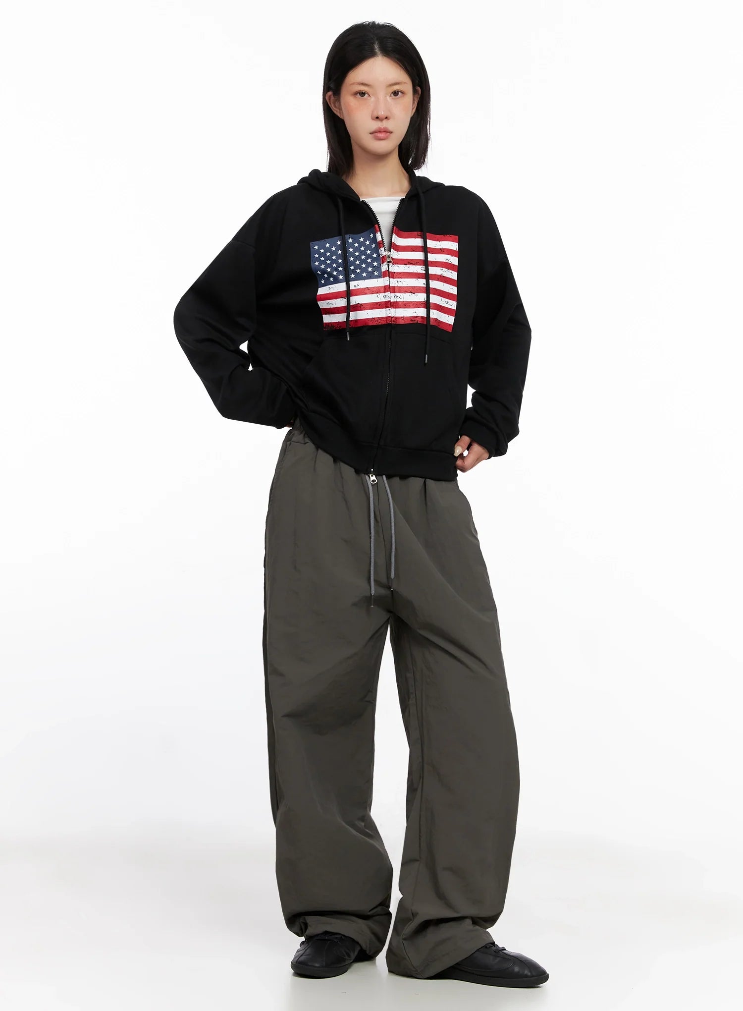 American Flag Zip-Up Hoodie IS515