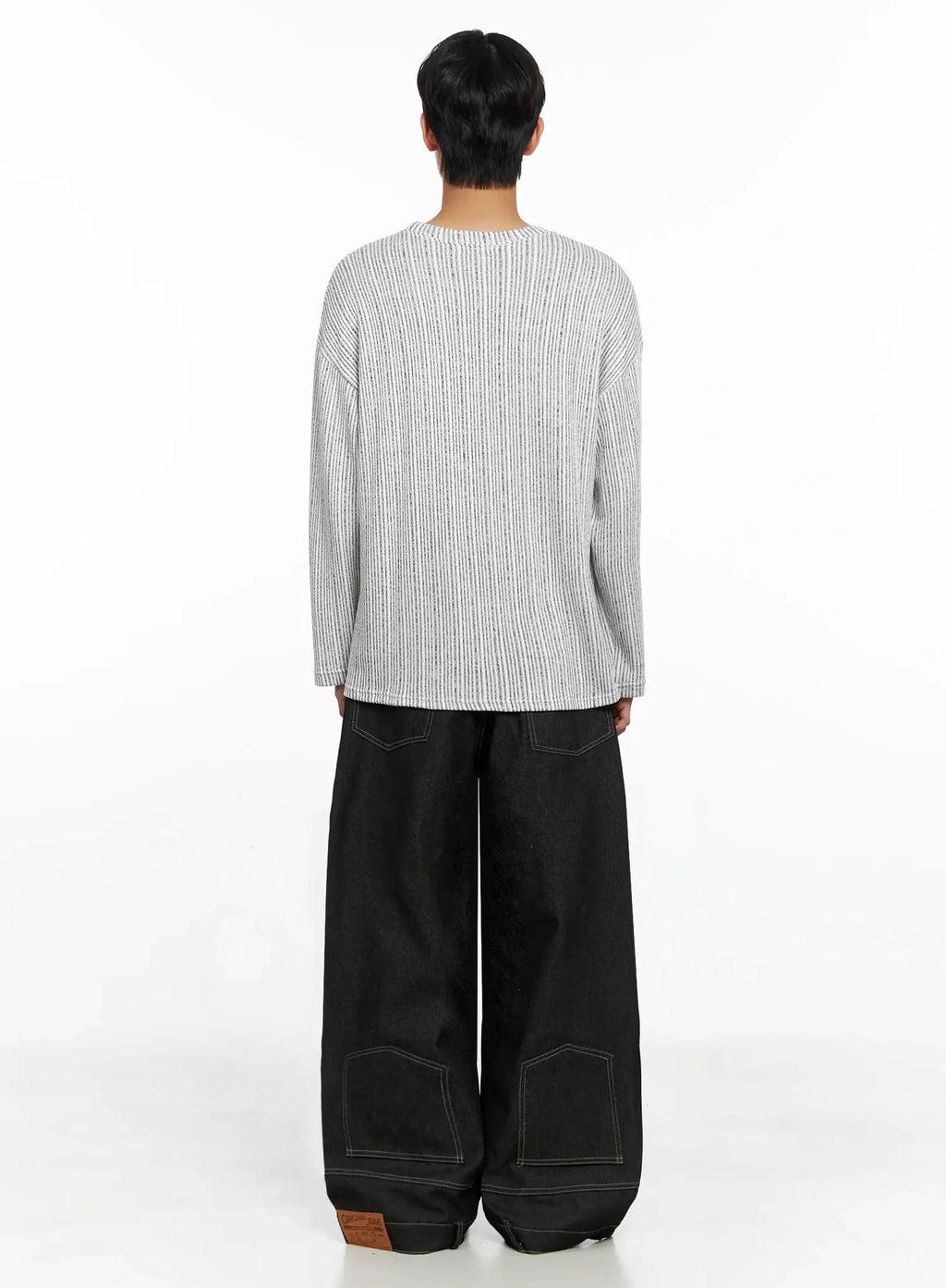 Men's Dark Denim Wide Pants IO517