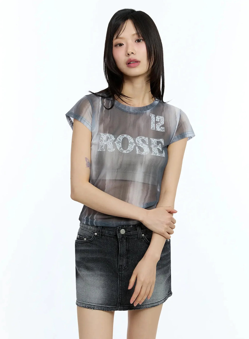 Sheer Graphic Tee IU525