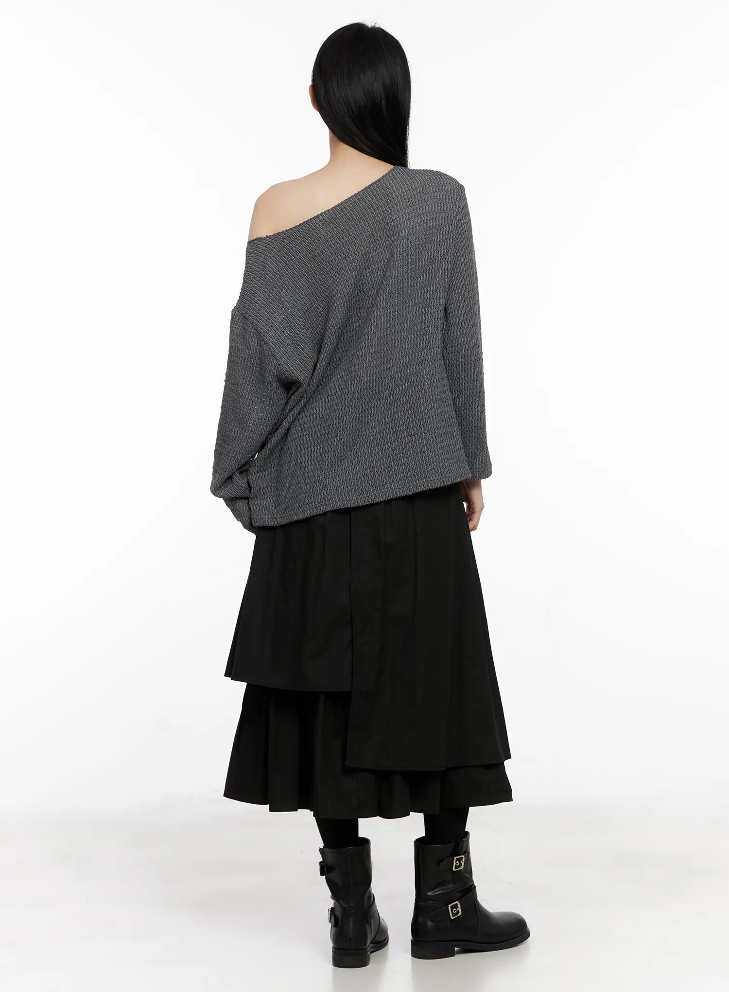 Asymmetrical Flare Layered Skirt CG526