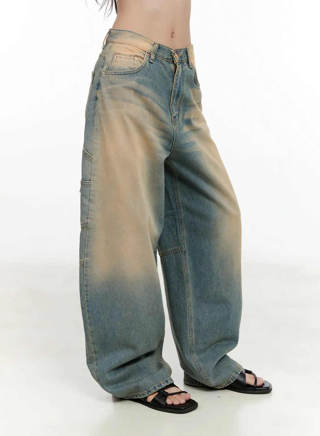 Danbi Washed Wide-Leg Denim Jeans CG501