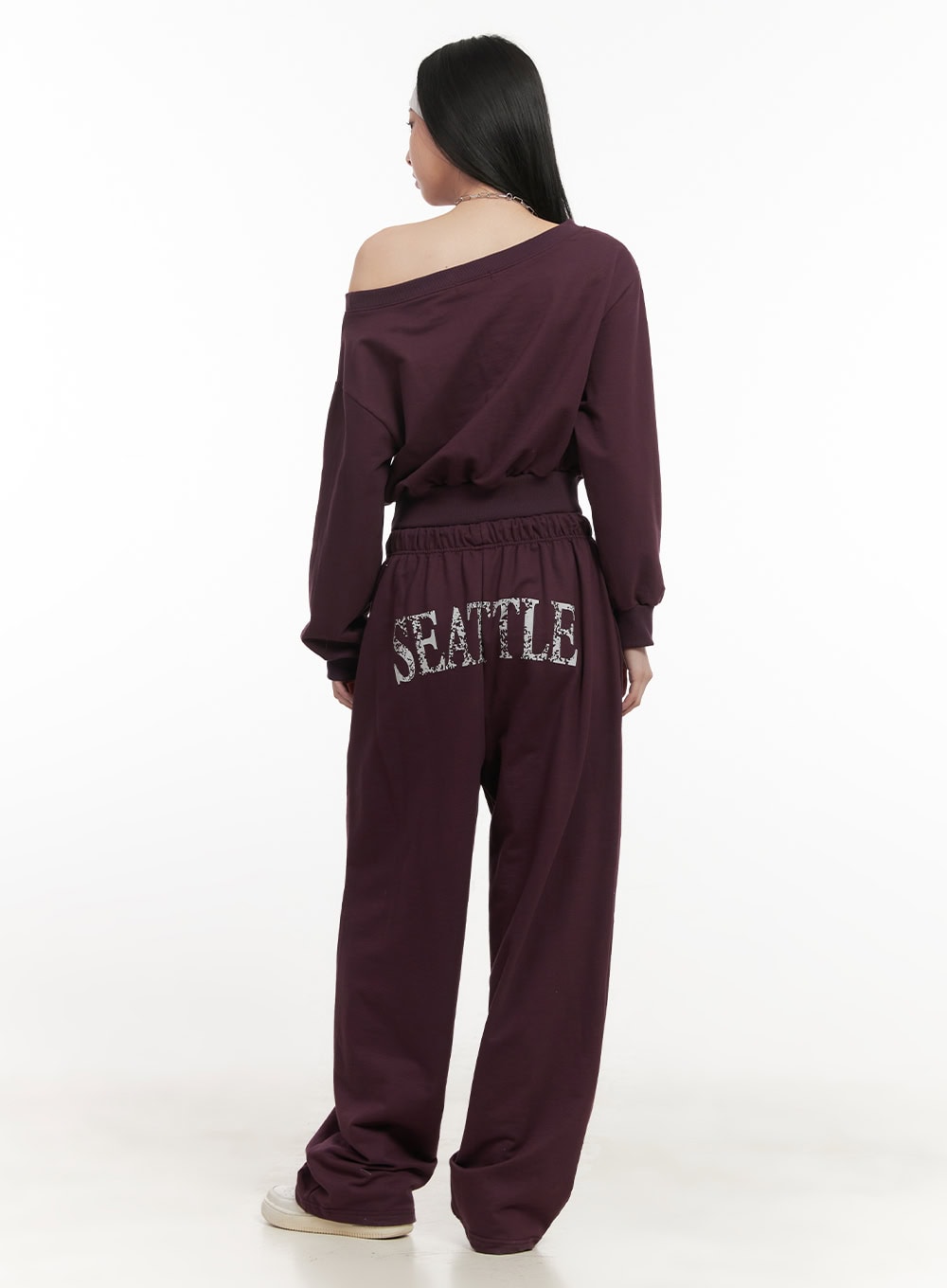 Soft Cotton Graphic Cropped Sweatshirt CF514