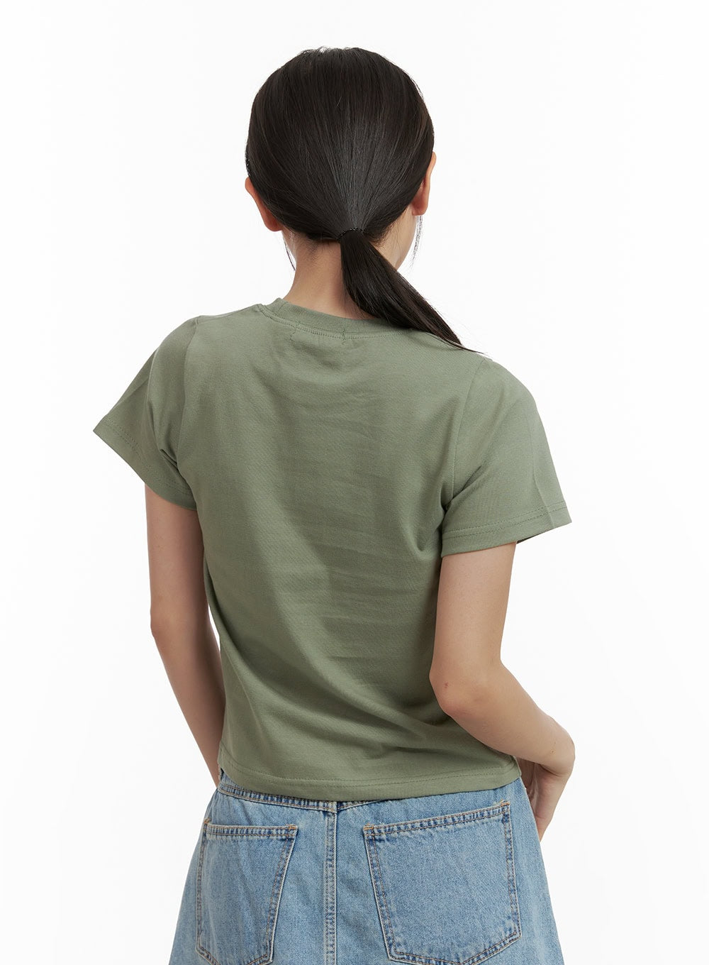 Cotton Graphic Crop Tee CU405