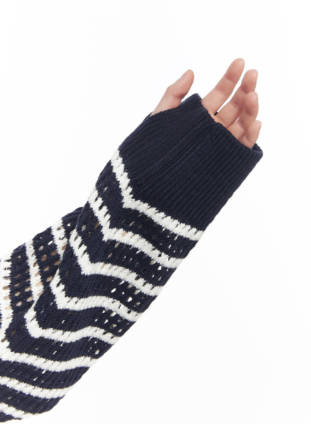 Striped Zip-Up Oversized Hooded Sweater CM520