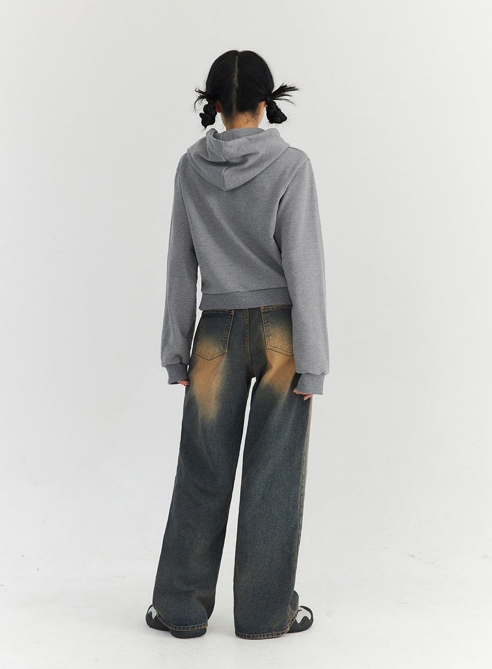 Vintage Washed Wide Leg Jeans CO330