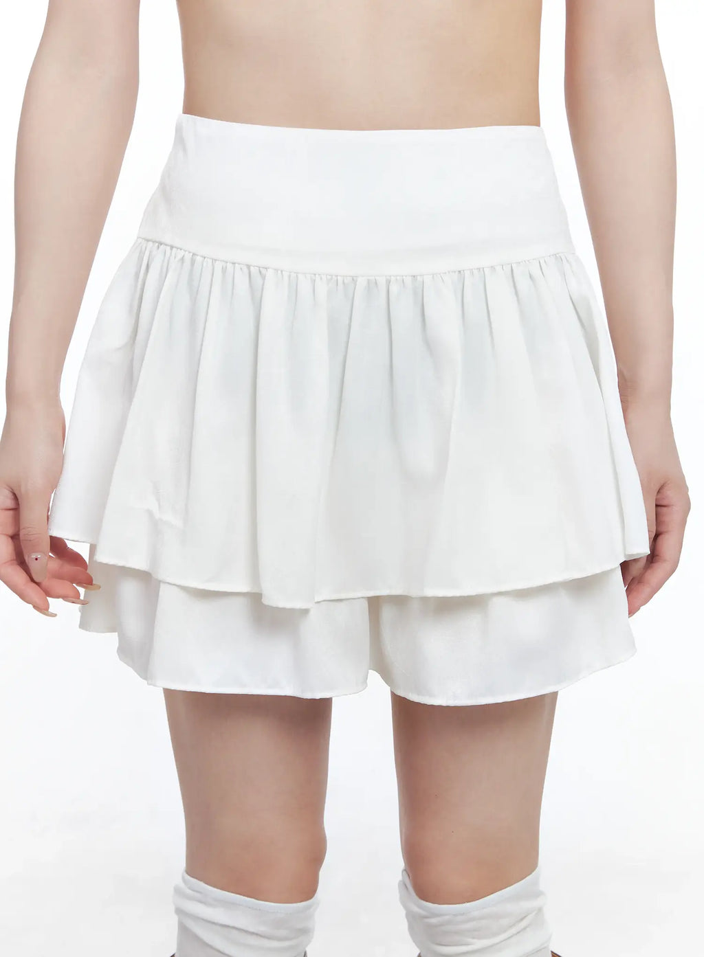 Double Layered Ruffle Mini Skirt CS501