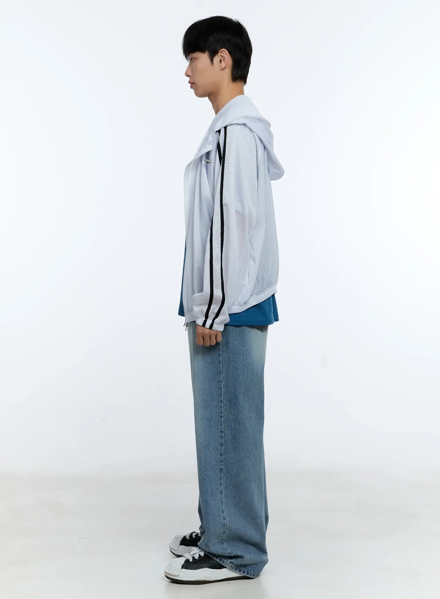 Men's Casual Wide Leg Washed Jeans IG519