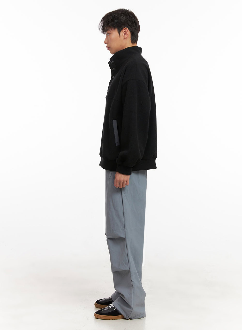 Men's Straight-Leg Solid Pintuck Track Pants ID427