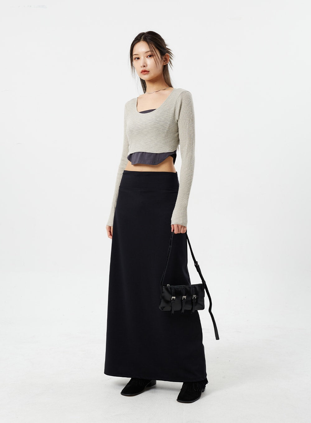 Mid-Rise Maxi Skirt CM307