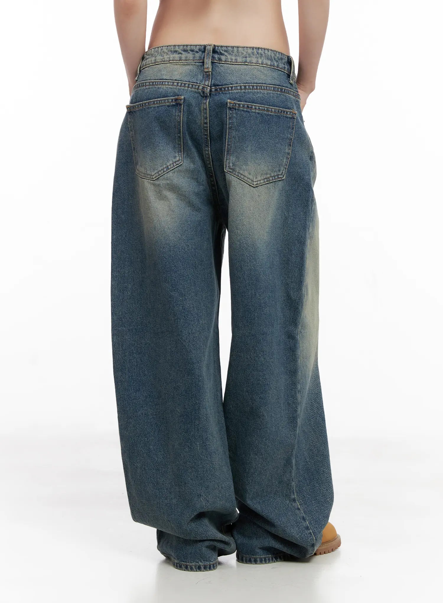 Leila Vintage Washed Baggy Jeans CG518
