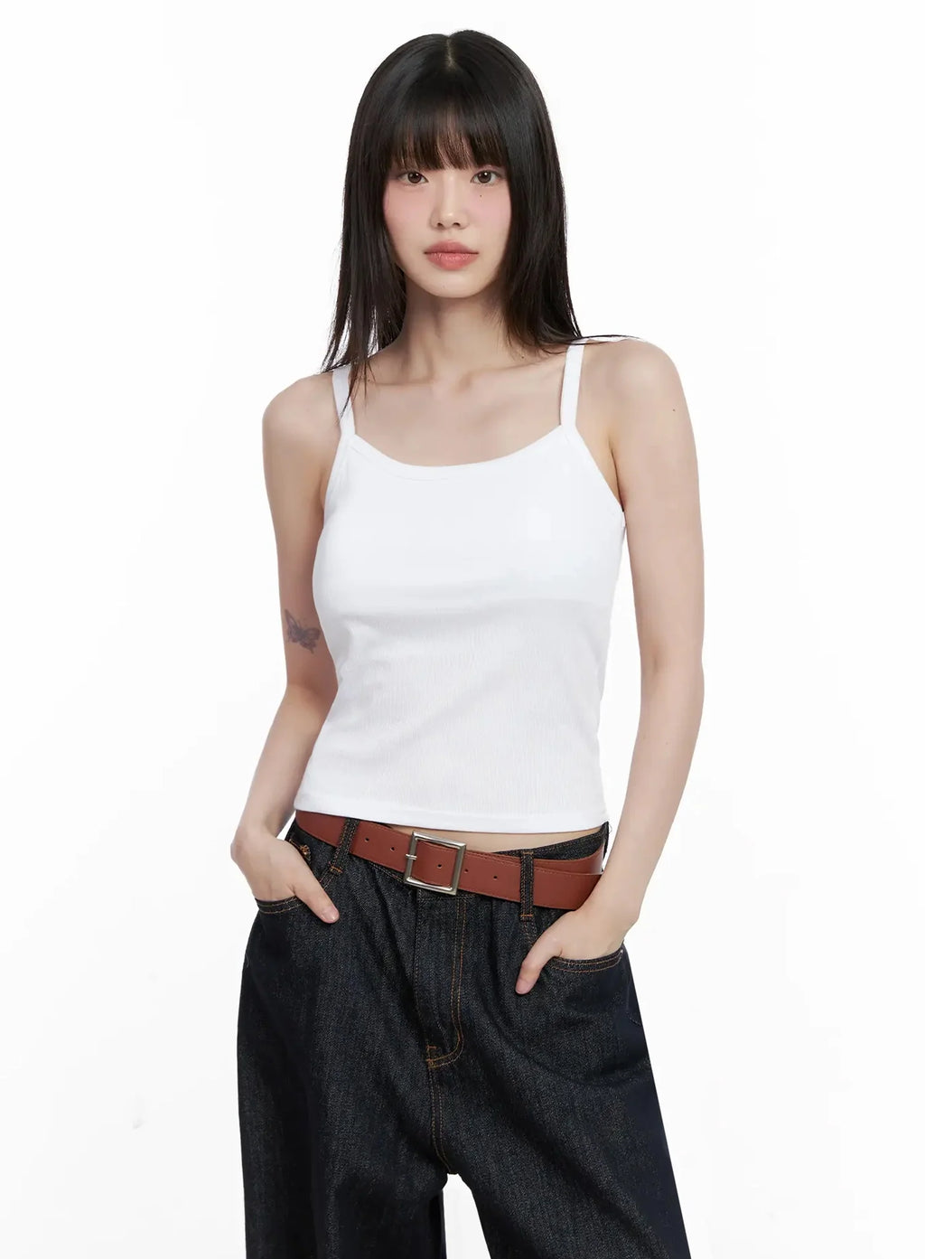 Ribbed Sleeveless Crop Top IL531