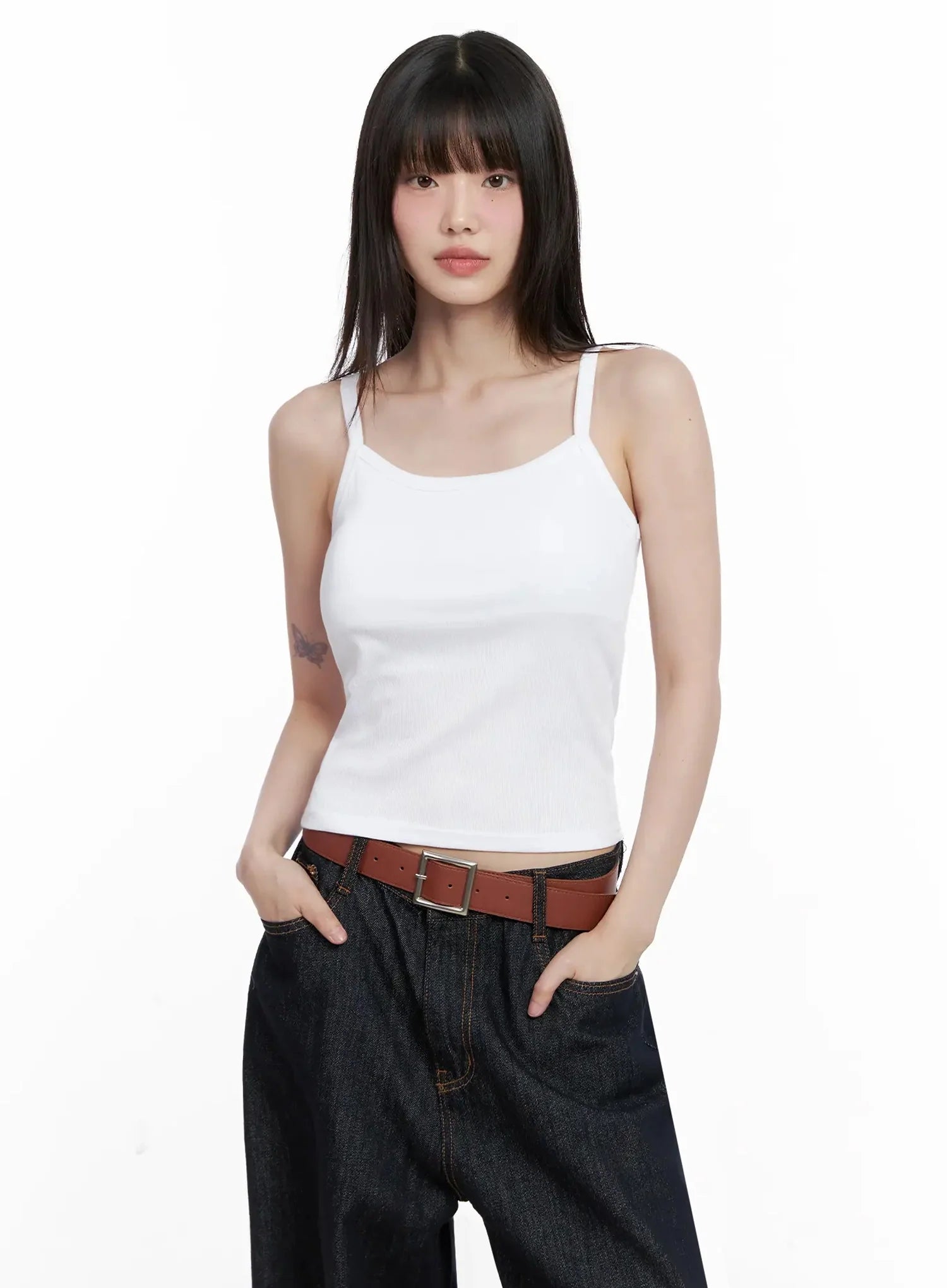 Ribbed Sleeveless Crop Top IL531