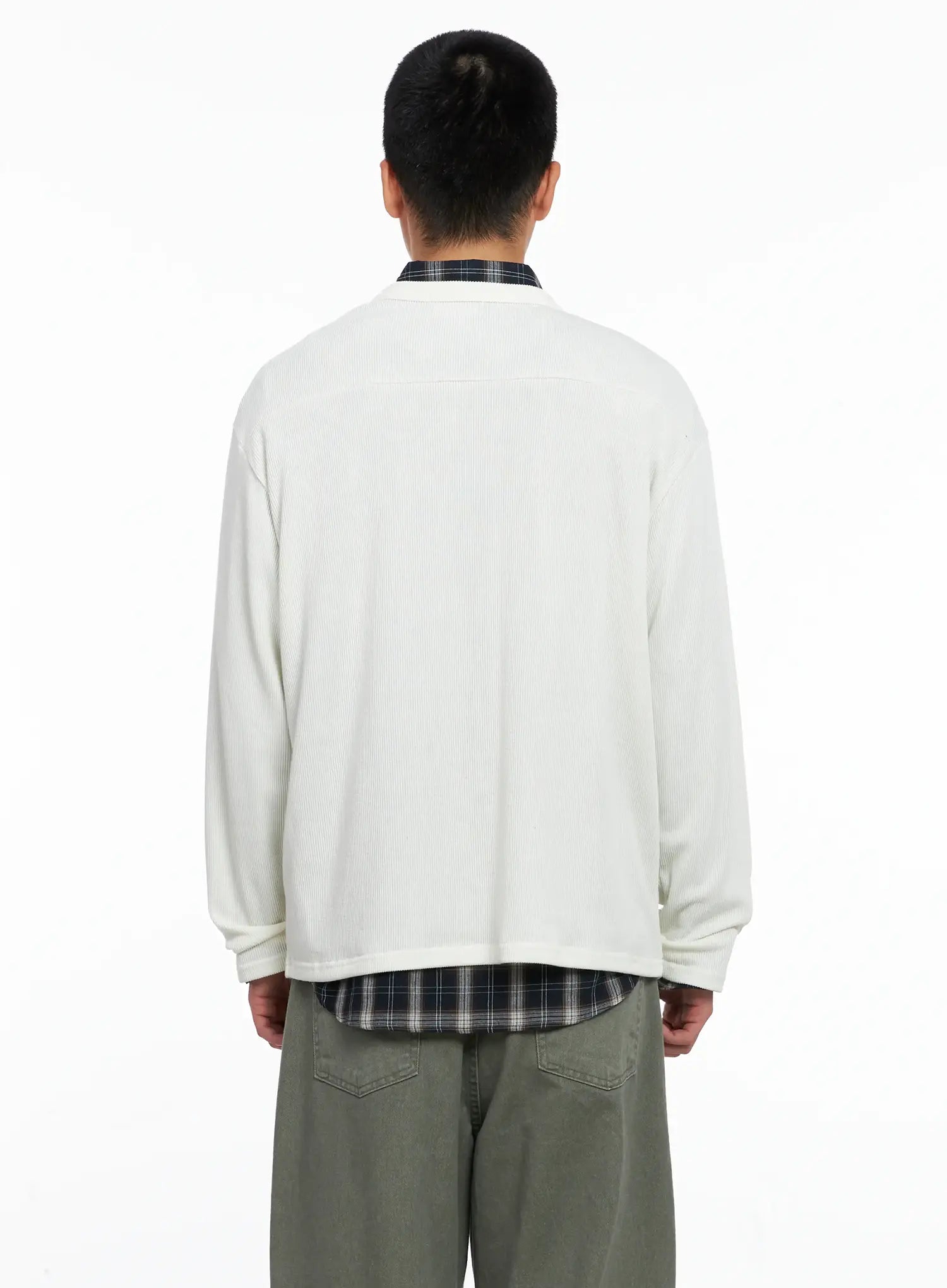 Men's One-Shoulder Zip Long Sleeve  IG529