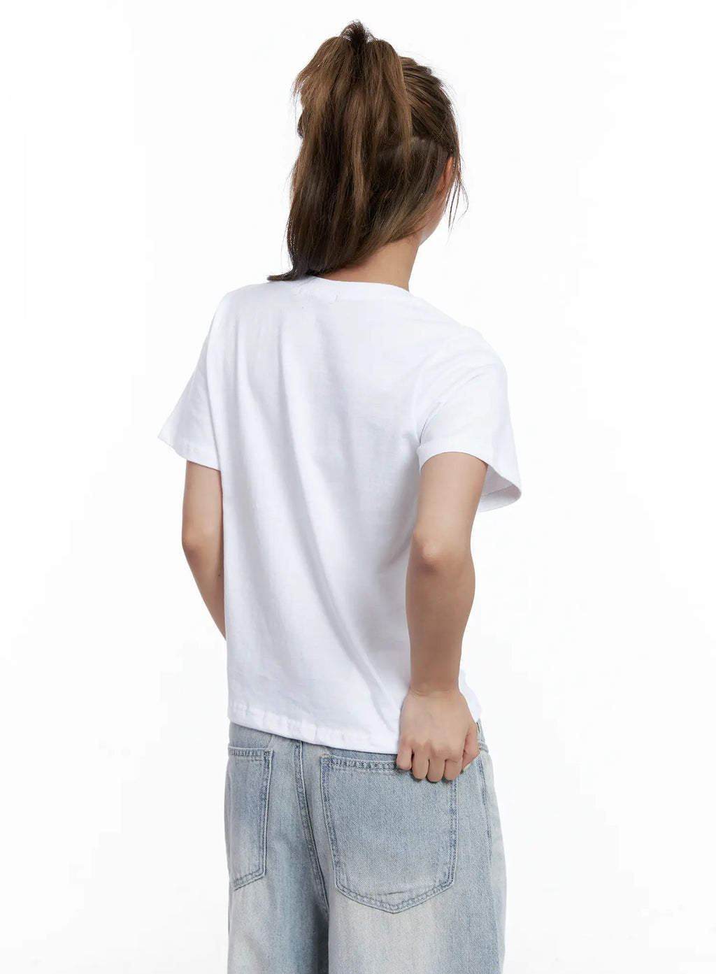 Star Patch Semi-Crop Tee CL511