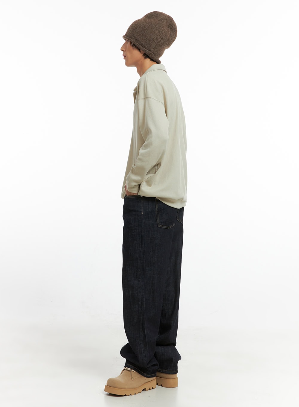 Men's Refined Wide Fit Denim Jeans IO417