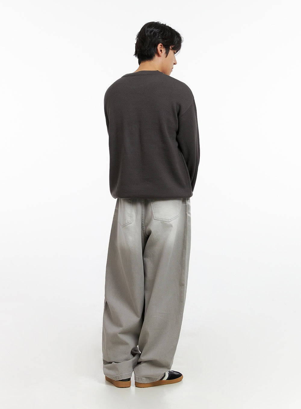 Men's Loose Fit Baggy Jeans (Gray) IG409