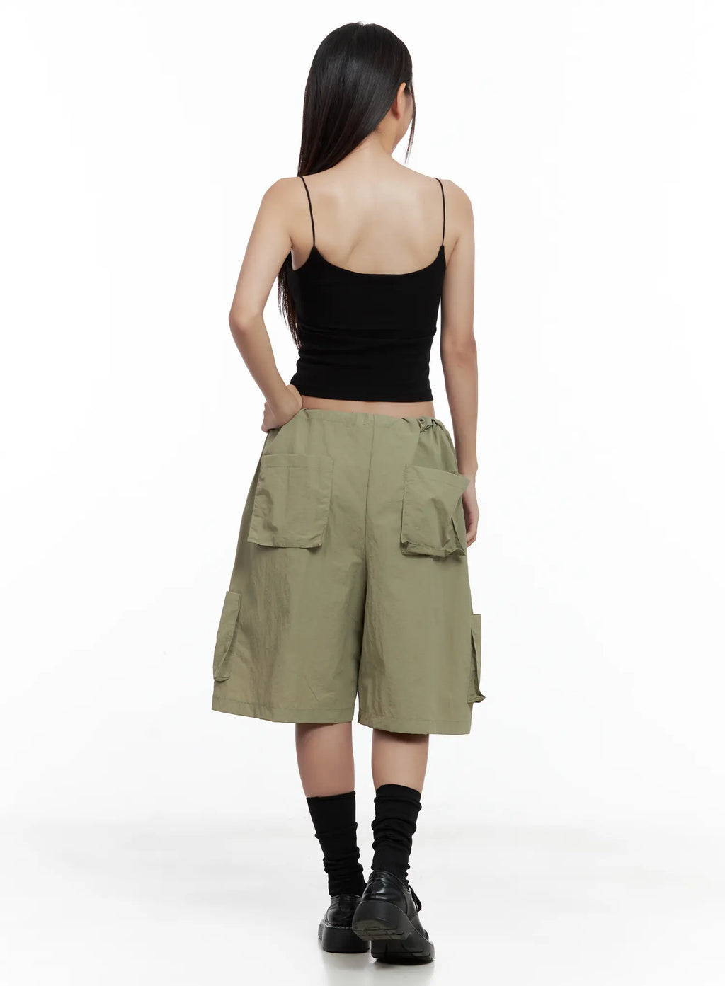 Nylon Cargo Bermuda Shorts CL509