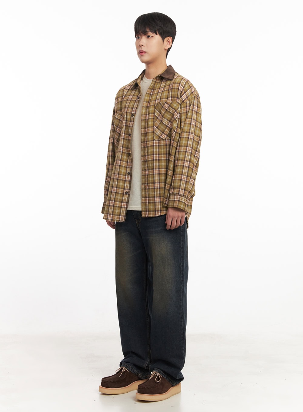 Men's Vintage Washed Wide-Leg Jeans IM527