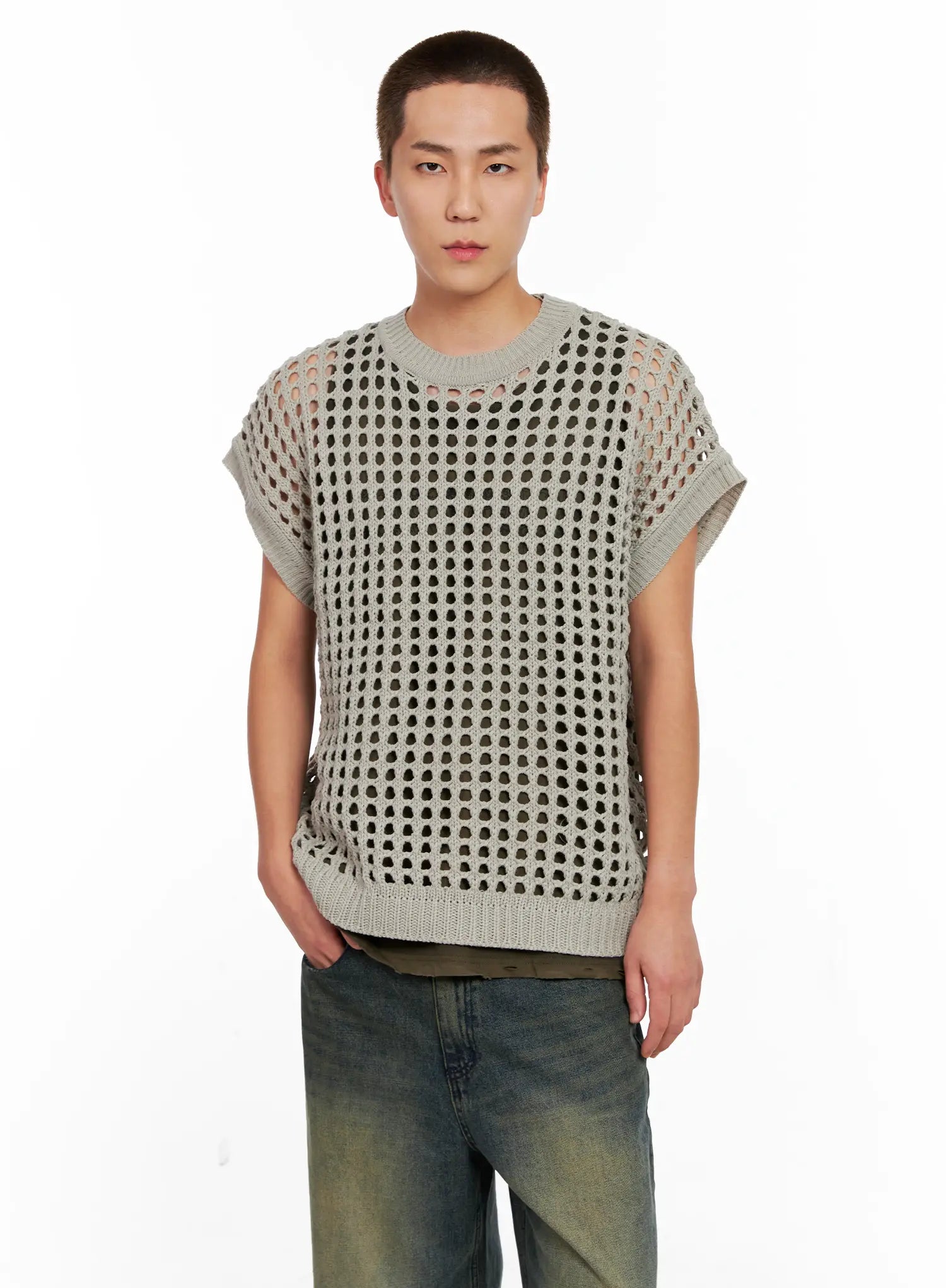 Men's Mesh Knit Vest IG508