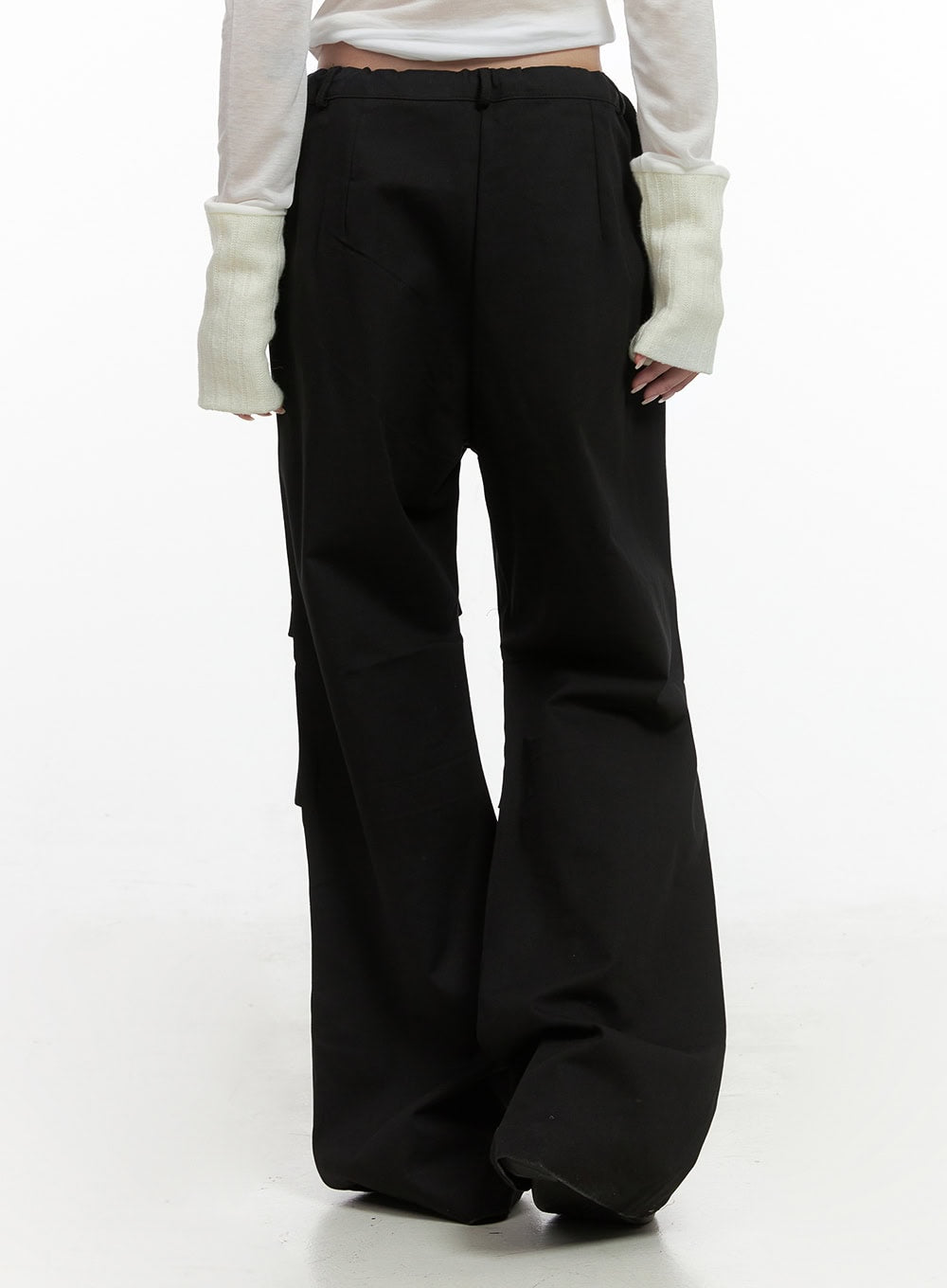 String Boot-Cut Parachuate Pants CS430