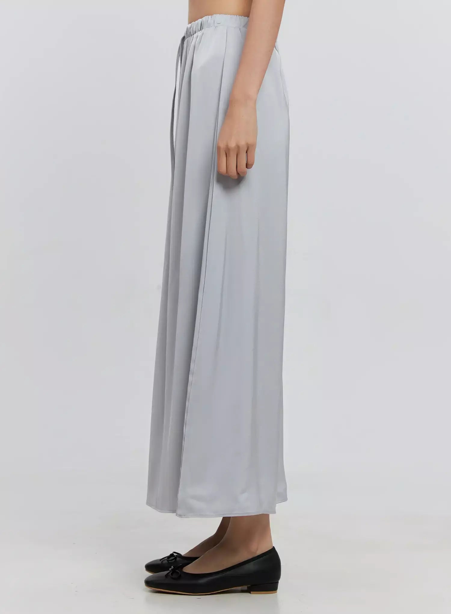 Elegant Satin Maxi Skirt IS516