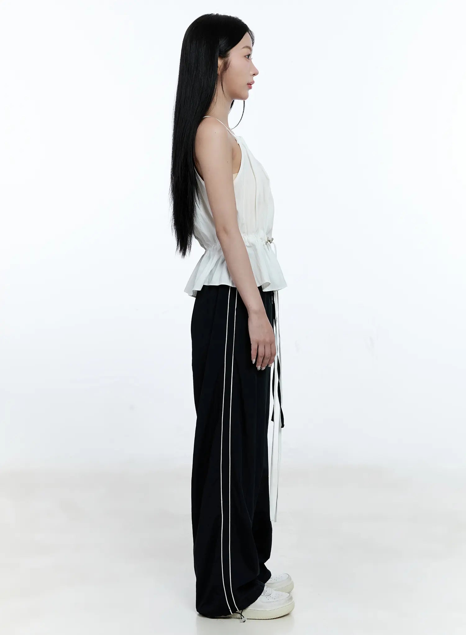 Nylon Wide-Leg Track Pants CG512