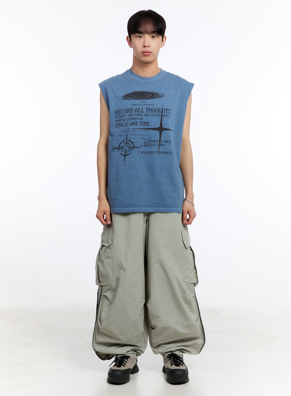 Men's Cargo Balloon-Fit Windbreaker Pants IY530