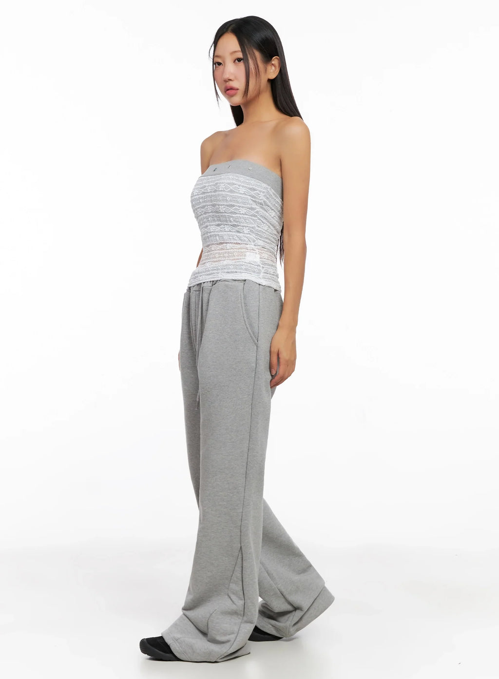 Studded Lace Tube Top IG528