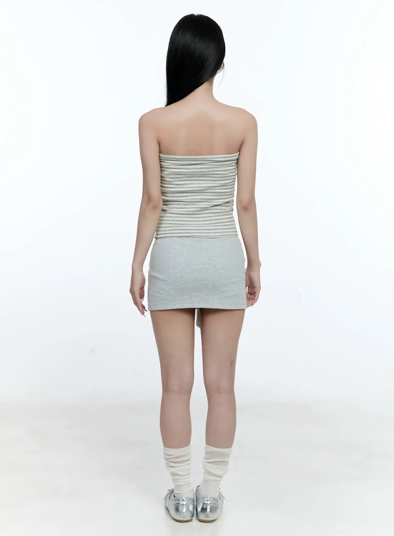 Striped Ribbed Tube Top CG511