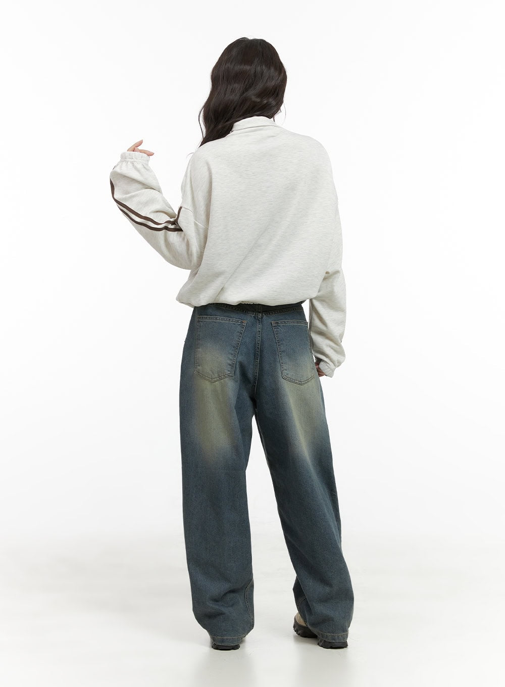 Cozy Lettering Zip-Up Sweatshirt CG423