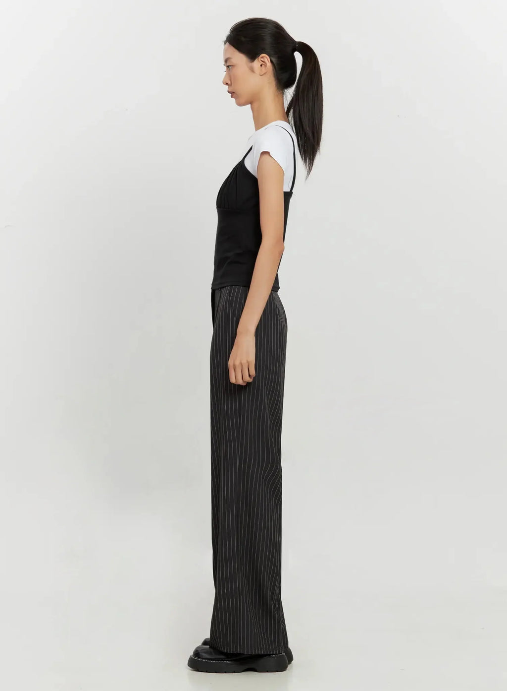 Pinstripe Wide-Leg Trousers IL528