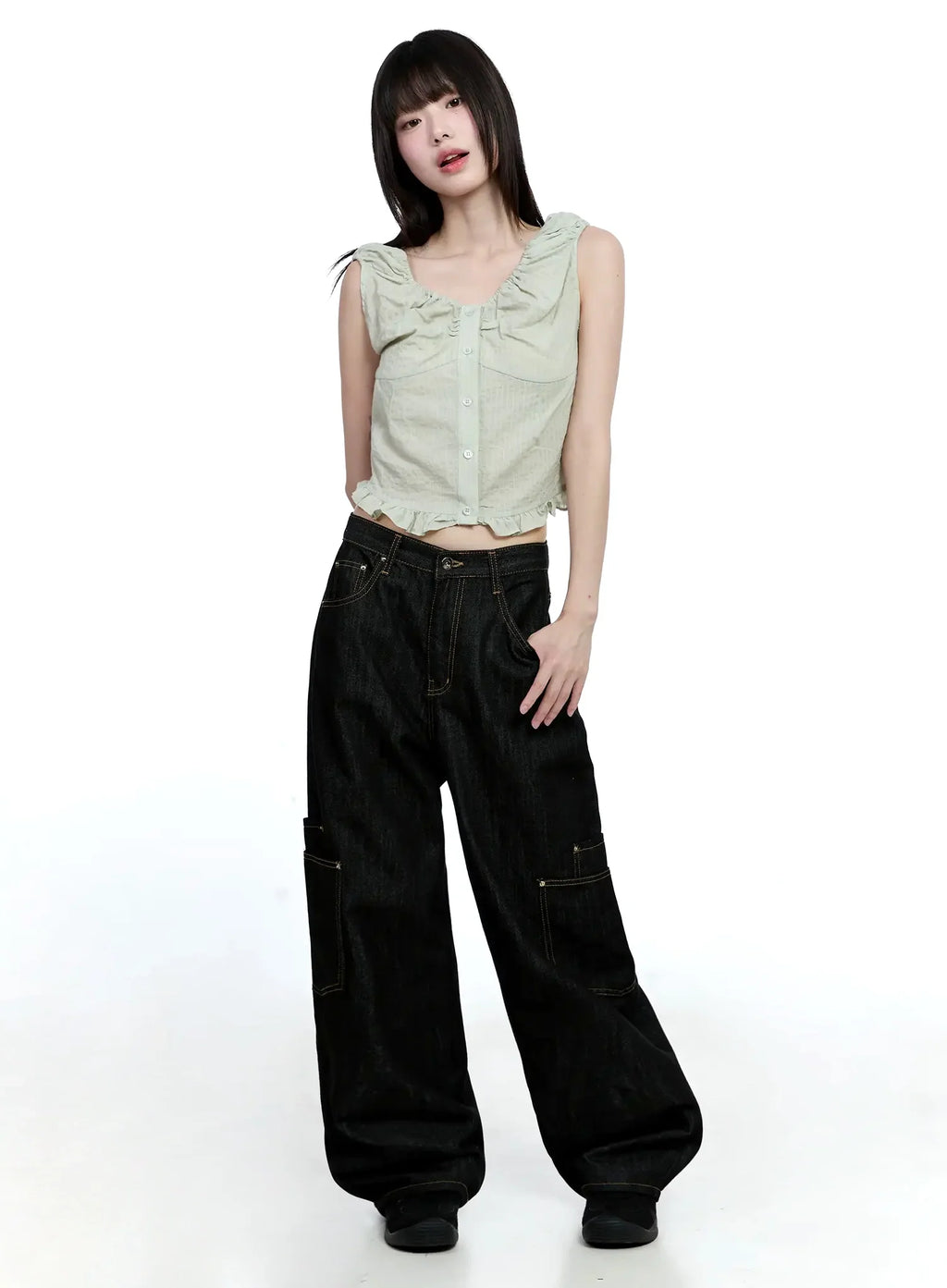 Off-Shoulder Puff-Sleeve Blouse IG508