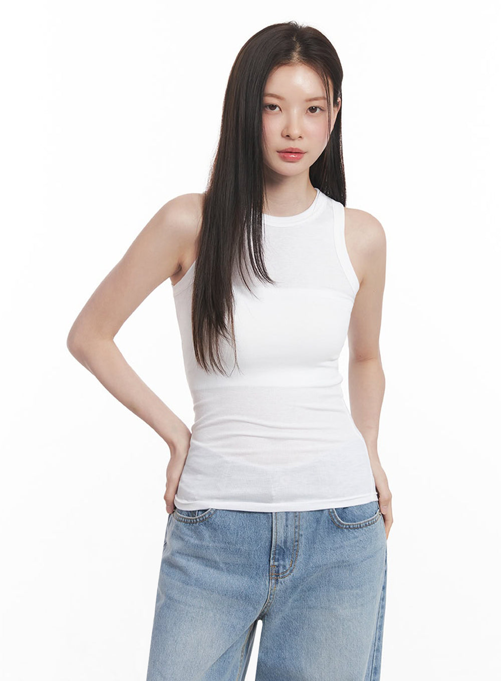 Essential Mock-Neck Tank Top IY509