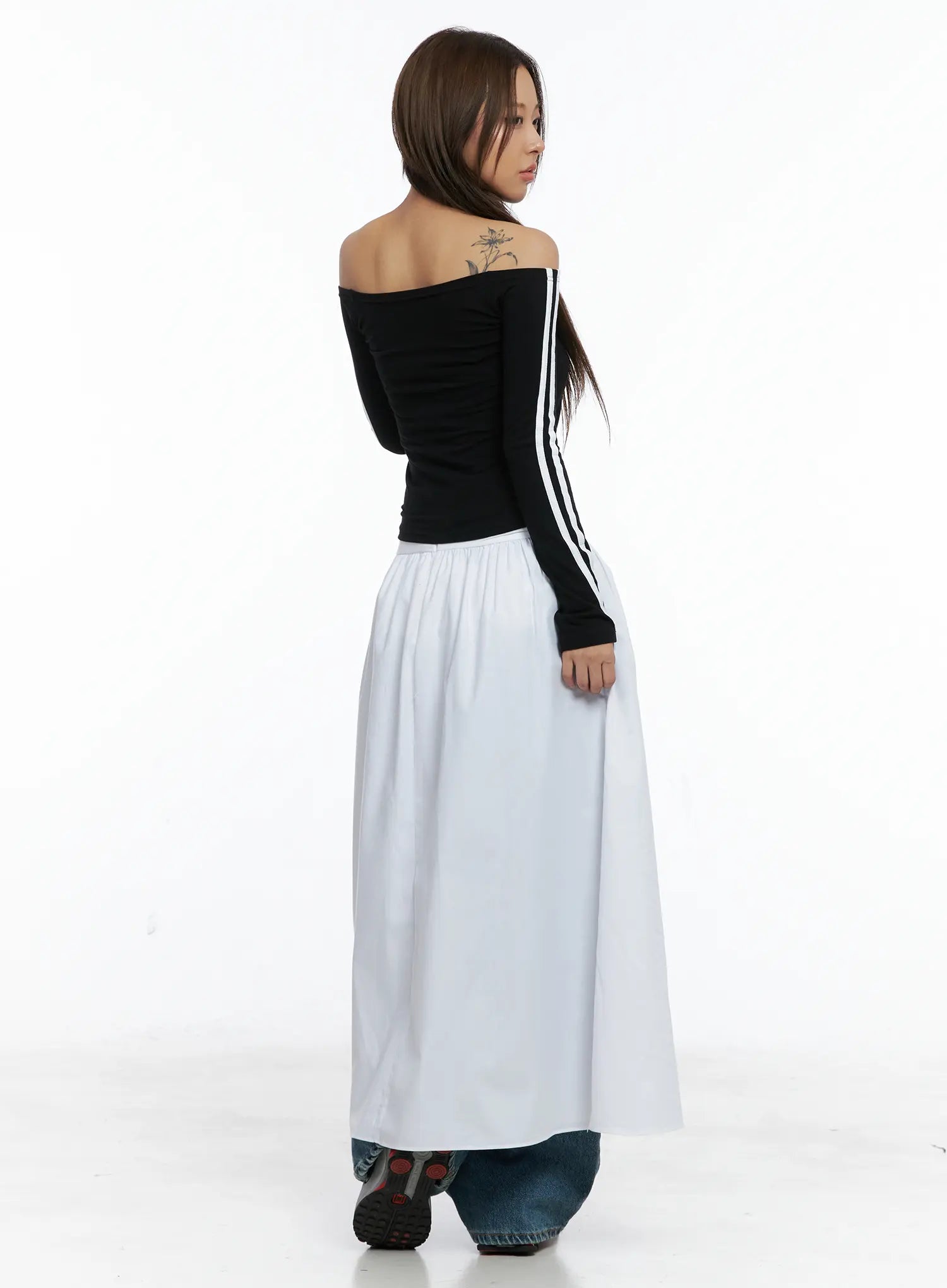 Elegant Flare Long Skirt CS504