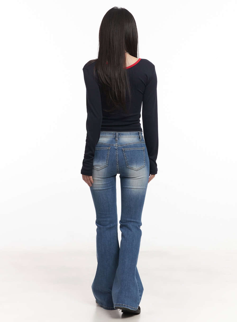 Sylpha Slim Stitched Bootcut Jeans CA530