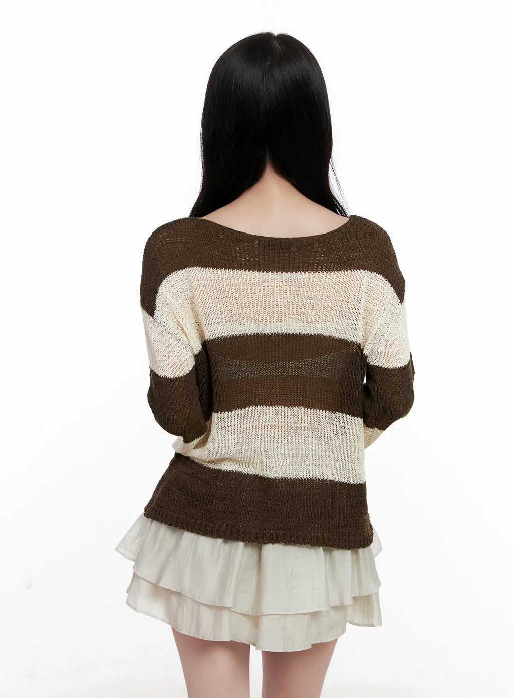 Relaxed-Fit Striped Knit Sweater CL515