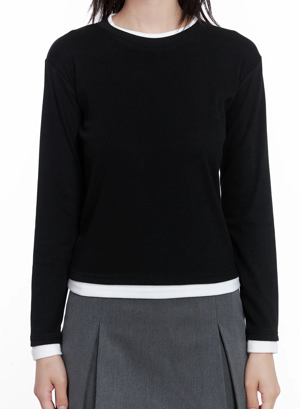 Two-Tone Long Sleeve Top CS529