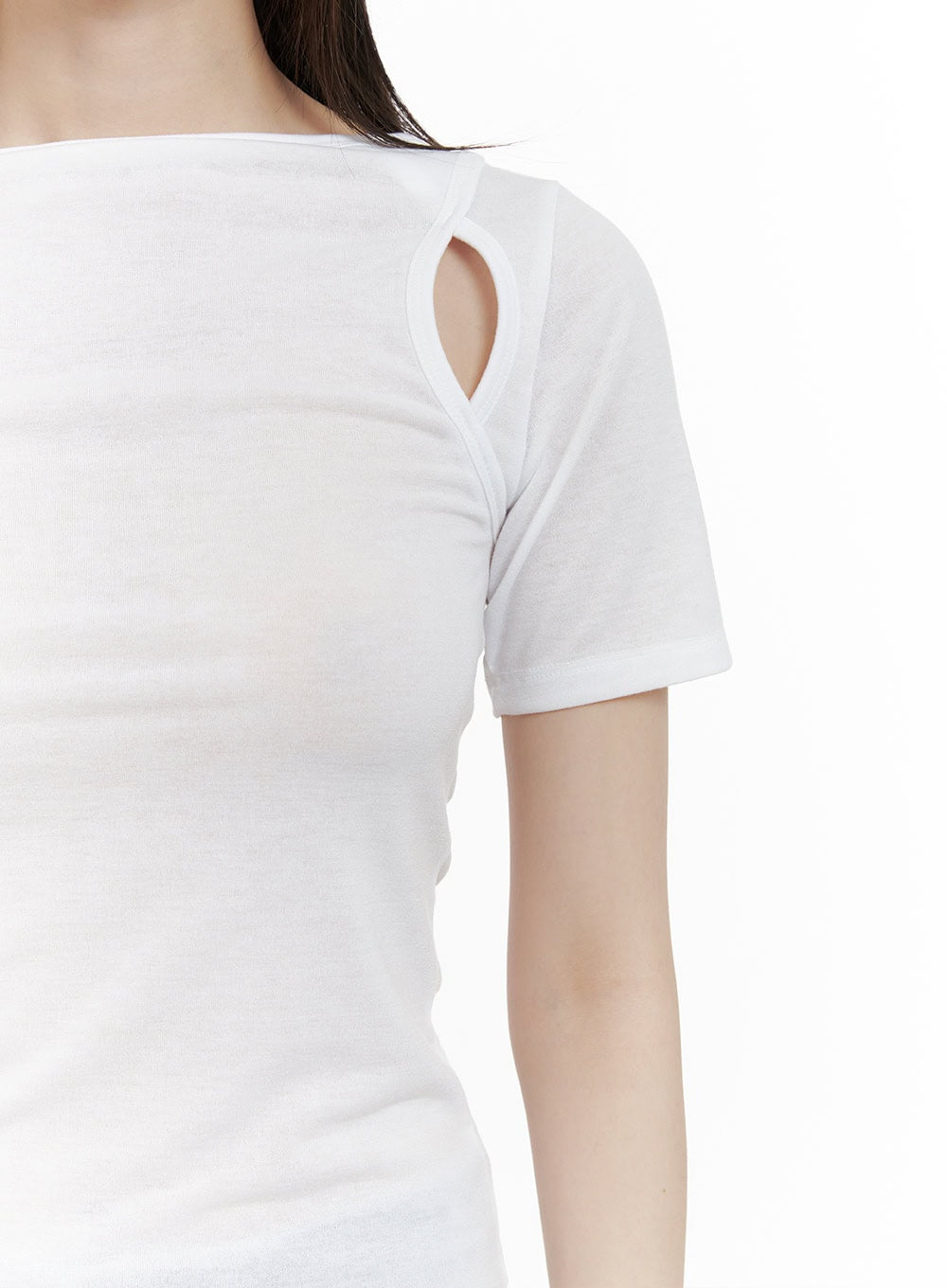 Cut-Out Sleeve Tee CY428