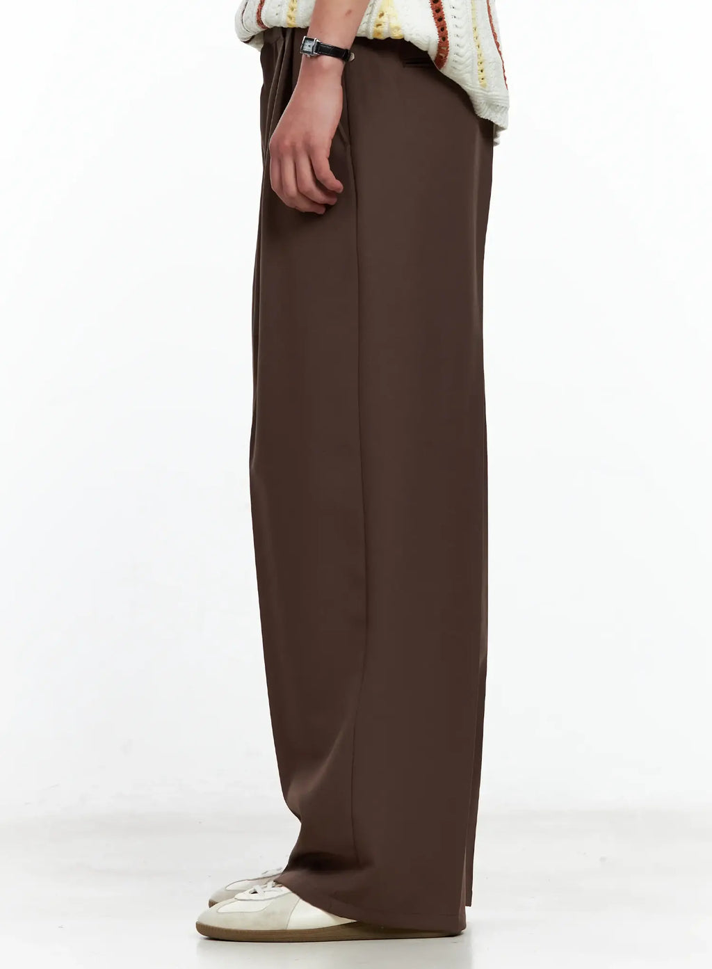 Men's Pleated Wide-Leg Pants IL511