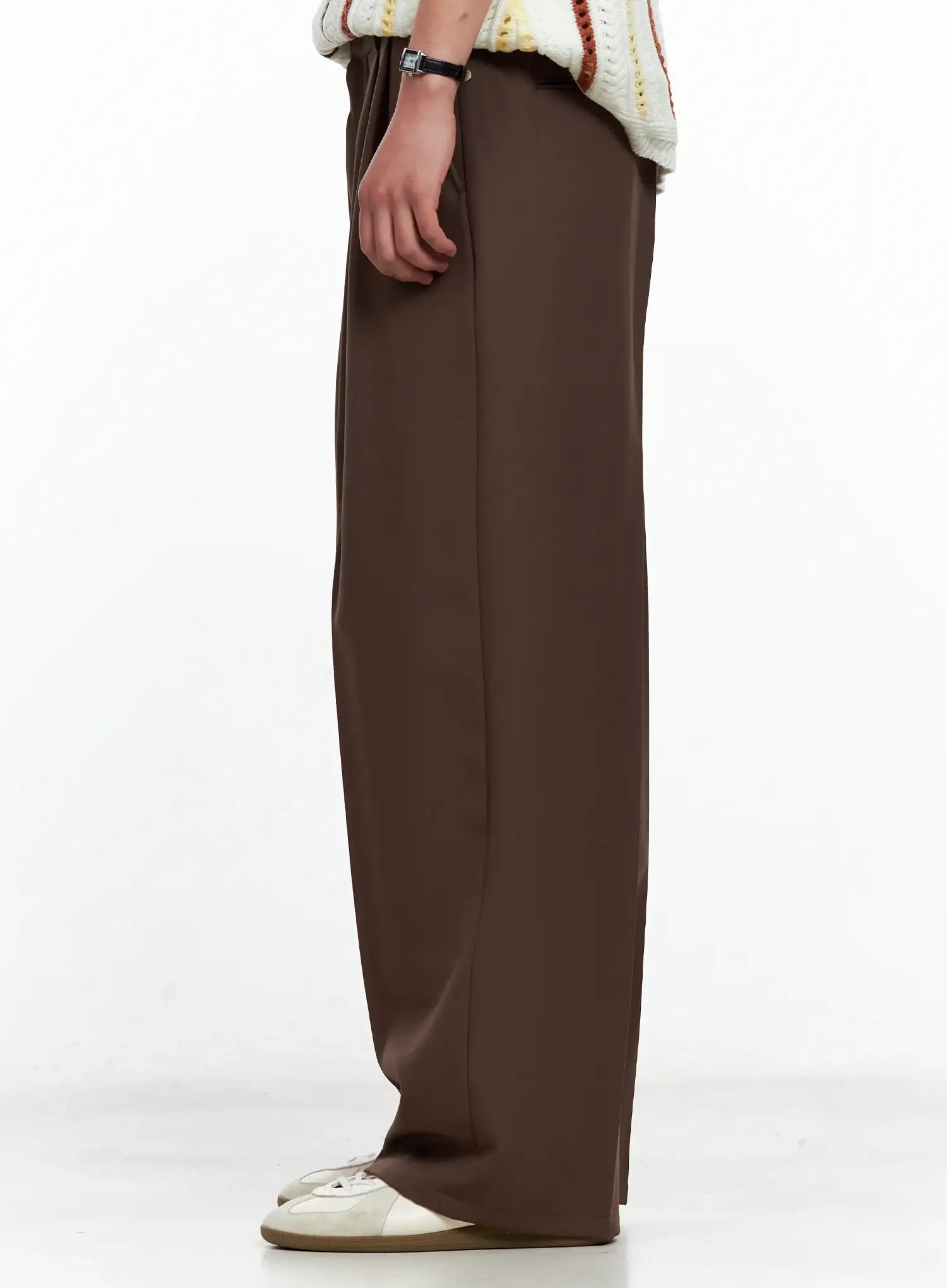 Men's Pleated Wide-Leg Pants IL511
