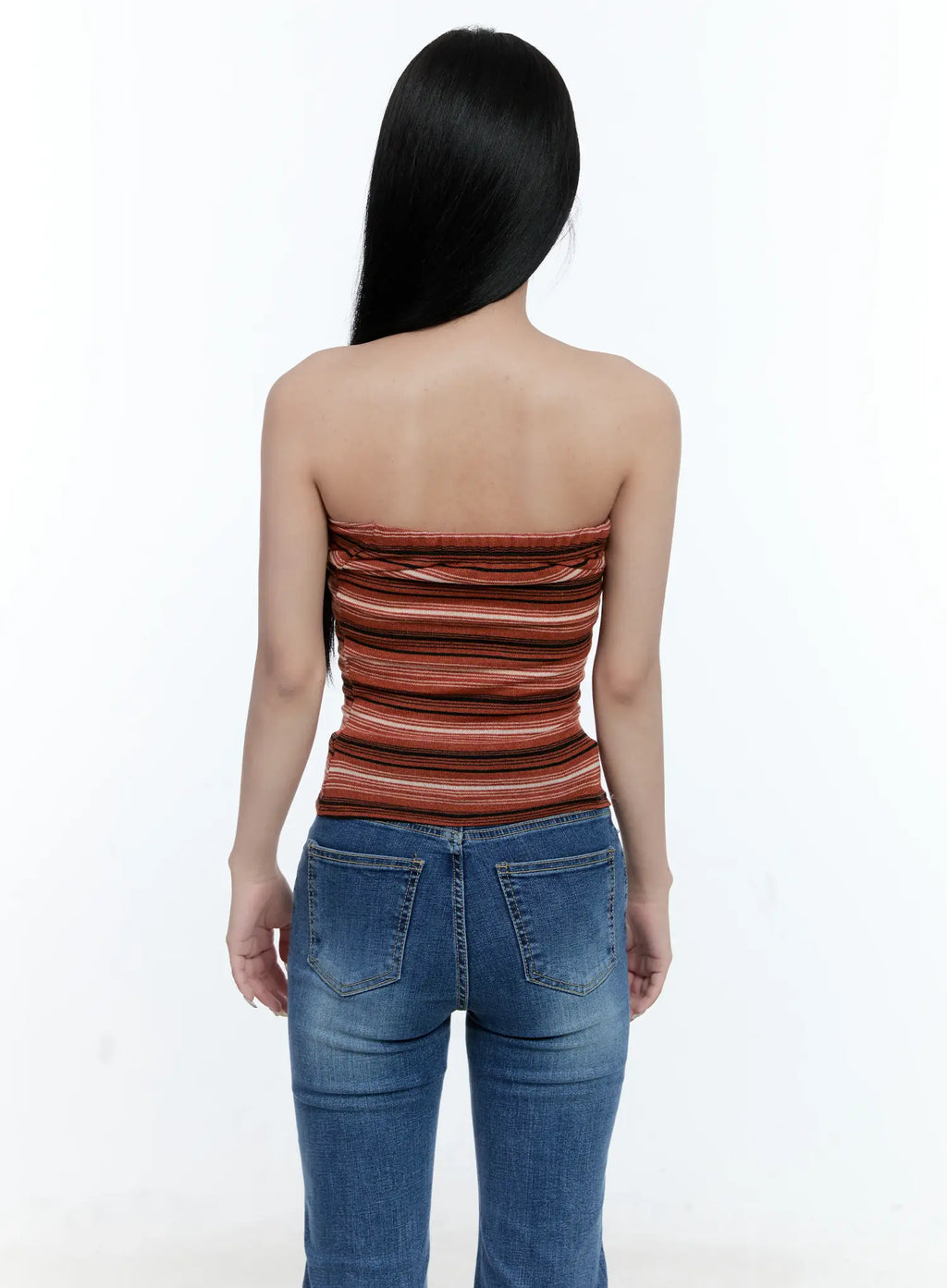 Striped Knit Tube Top CG501