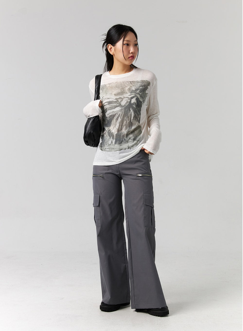 Cargo Wide-Leg Pants CG315