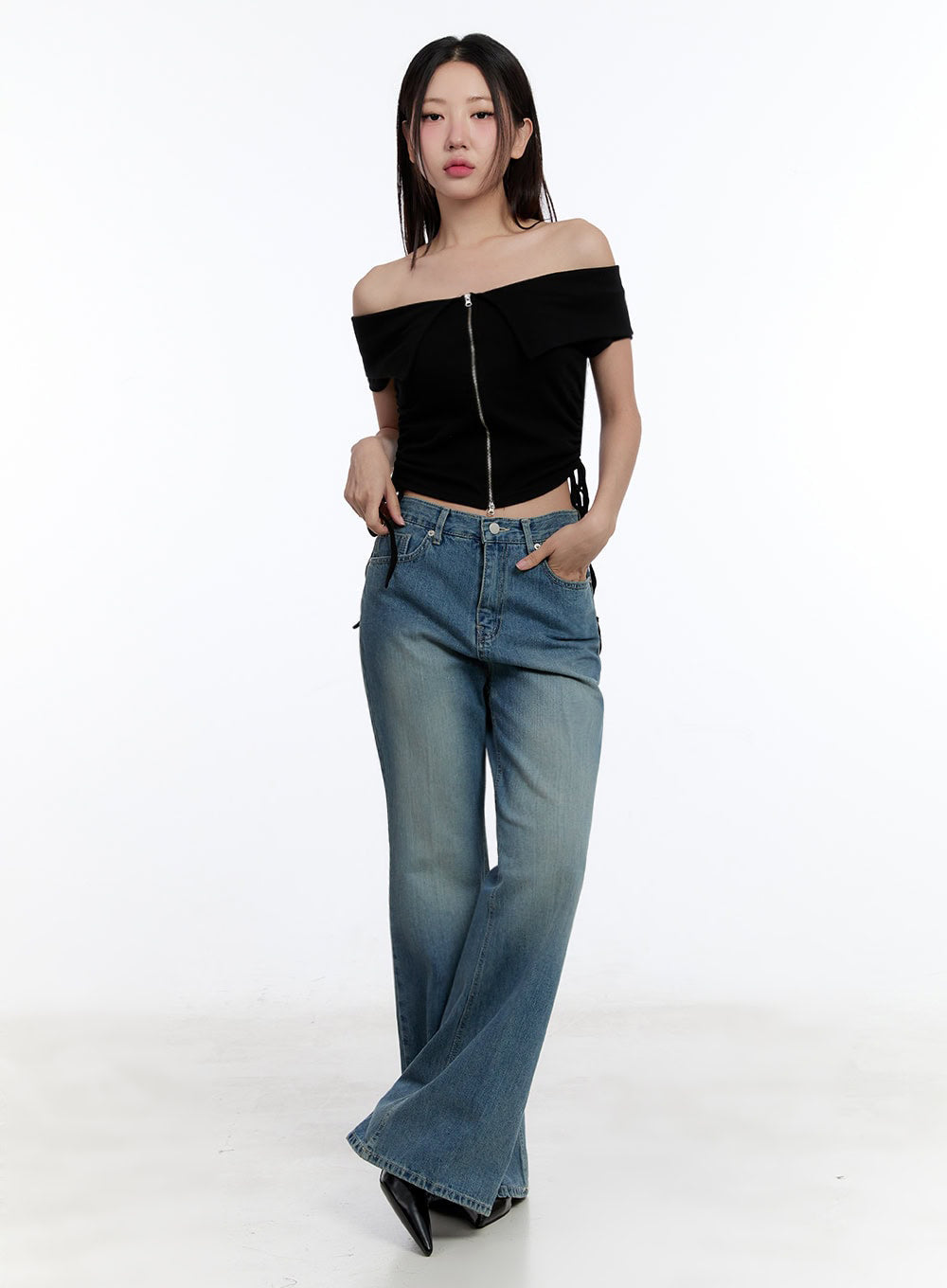 Aliya Washed Bootcut Jeans IU503