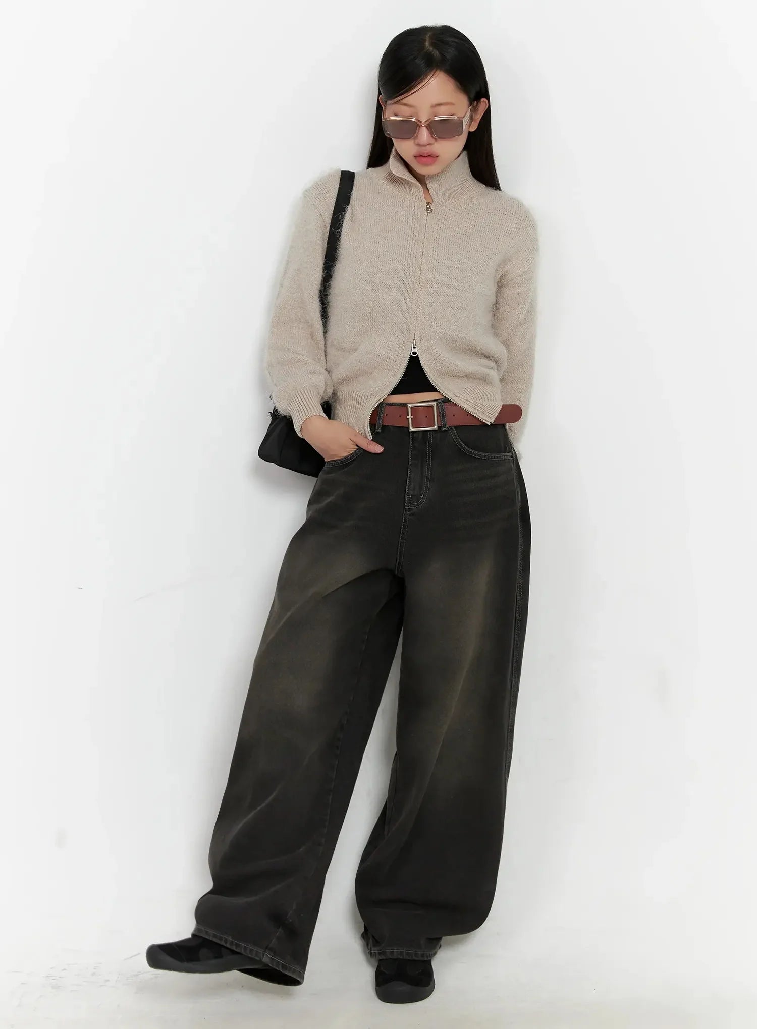 Hari Dark Washed Baggy Jeans IG527