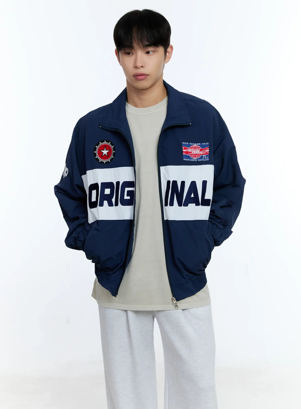 Men's Original Graphic Windbreaker Jacket IG515