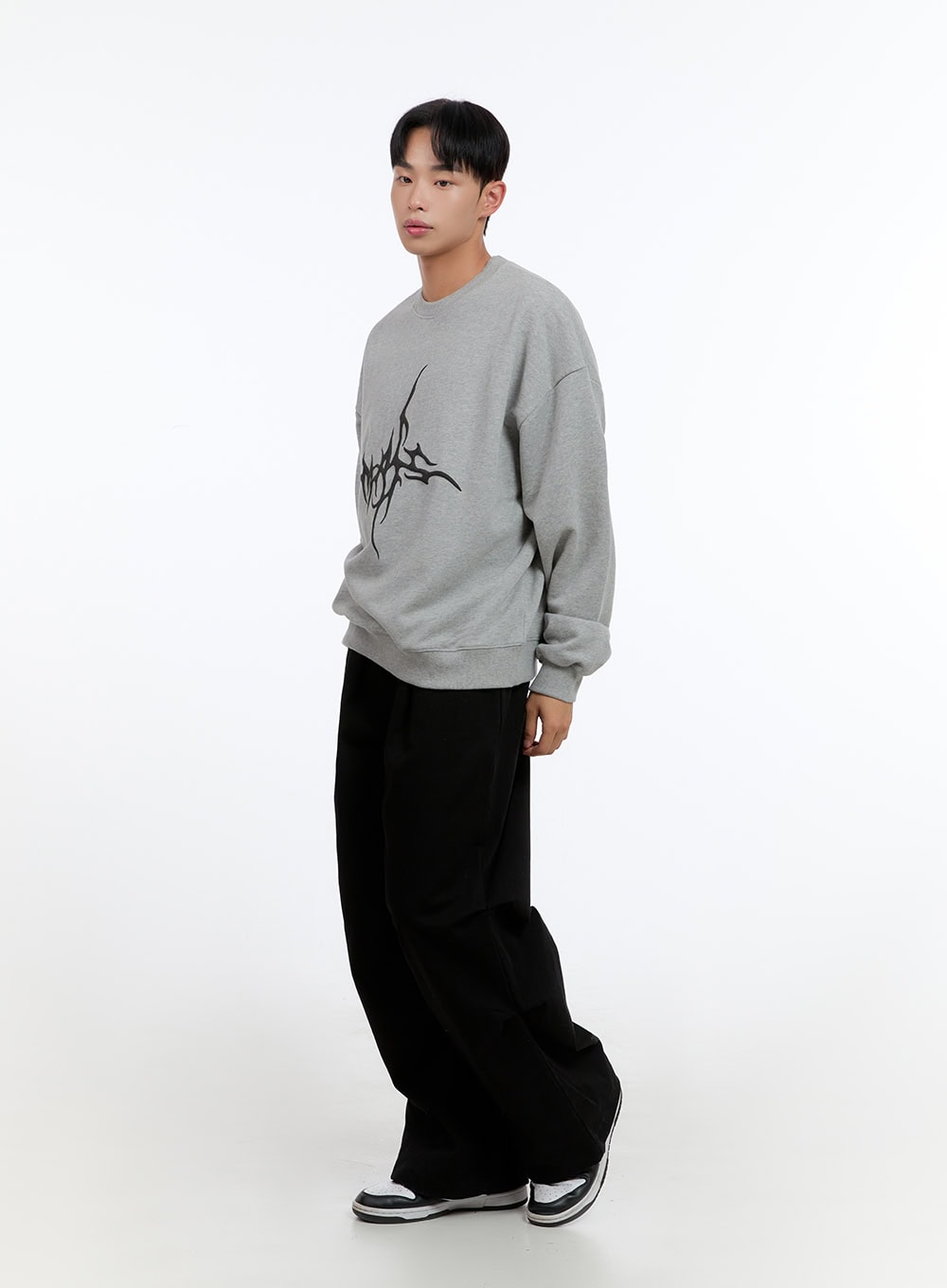 Men's Solid Banded Parachute Pants IS413