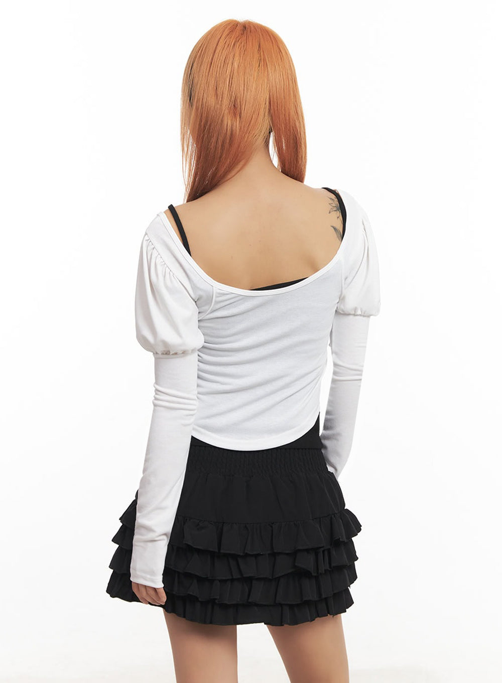 Puff-Sleeve Long Sleeve Top IA515