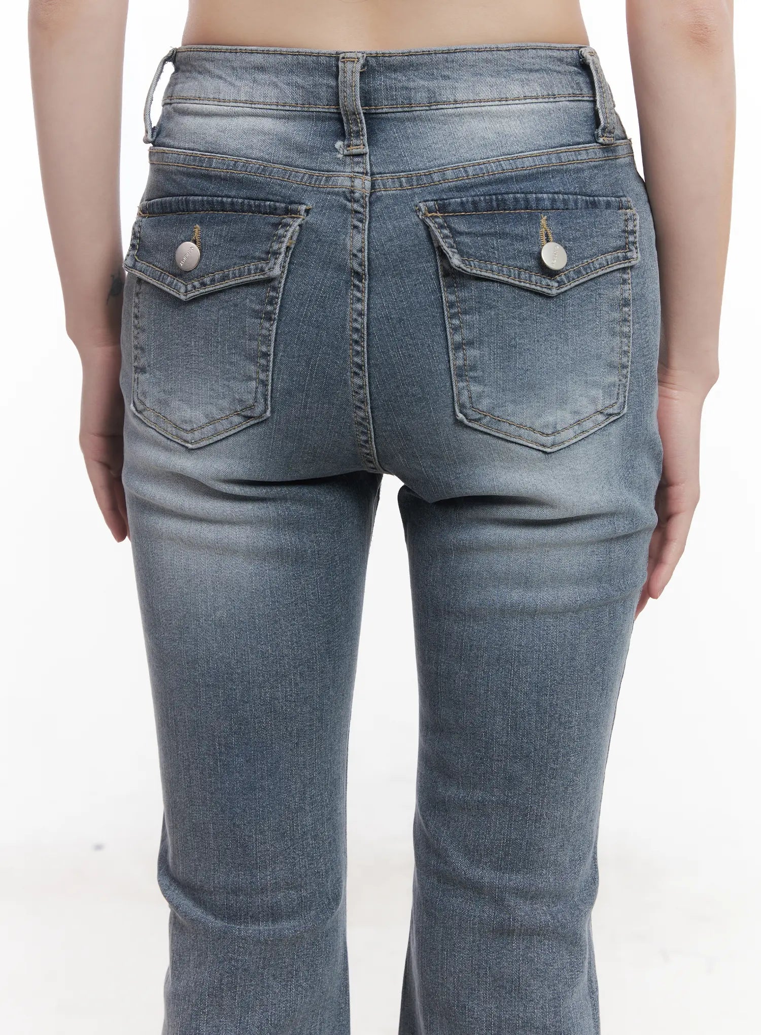 Soyeon Flared Jeans with Hip Pads CU520