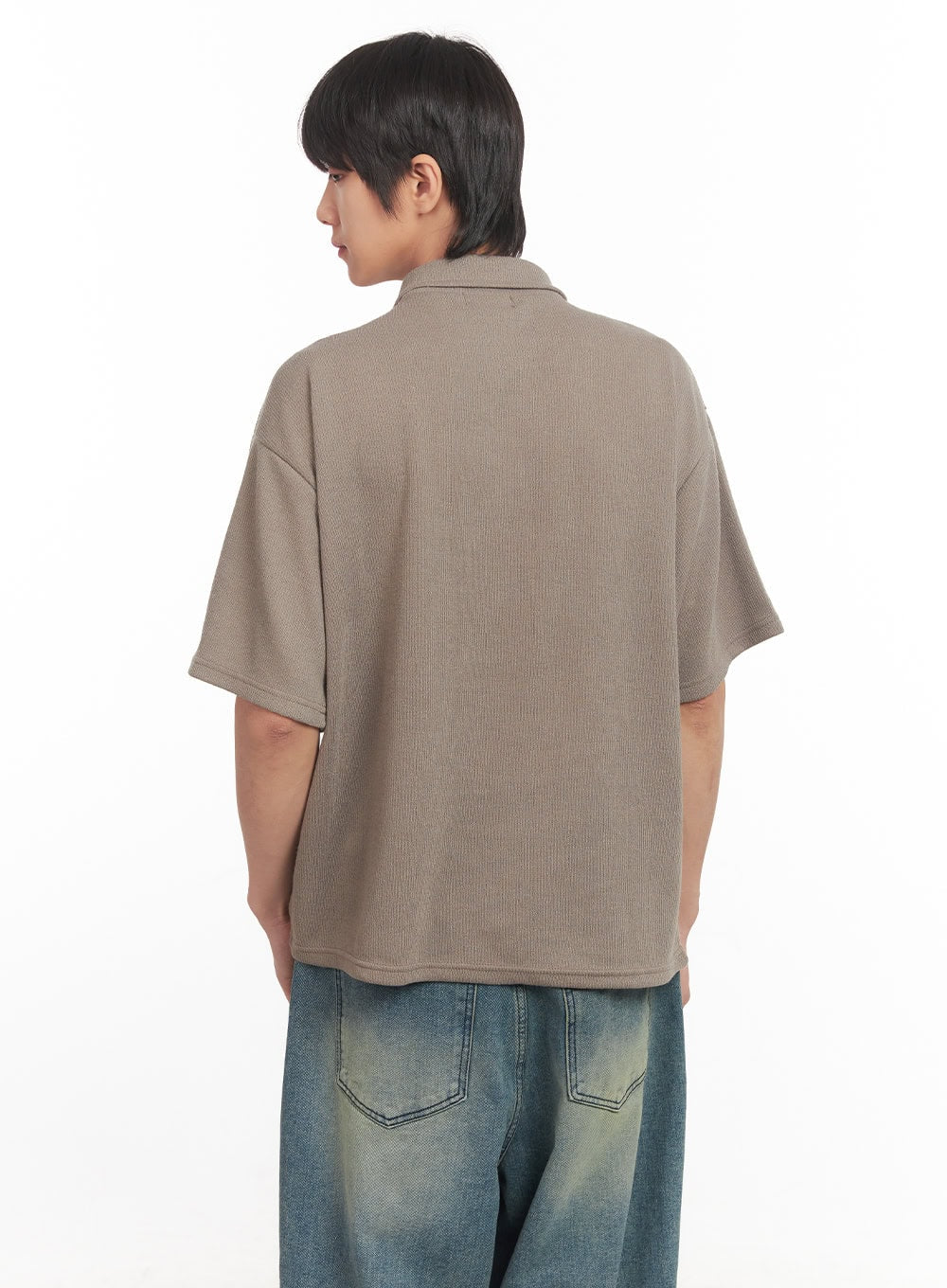 Men's Collared Knitted T-Shirt IA511